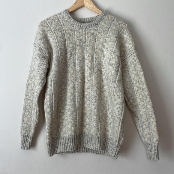 Robert Bruce Men's Cable Knit Sweater Grey L - Picture 2 of 5